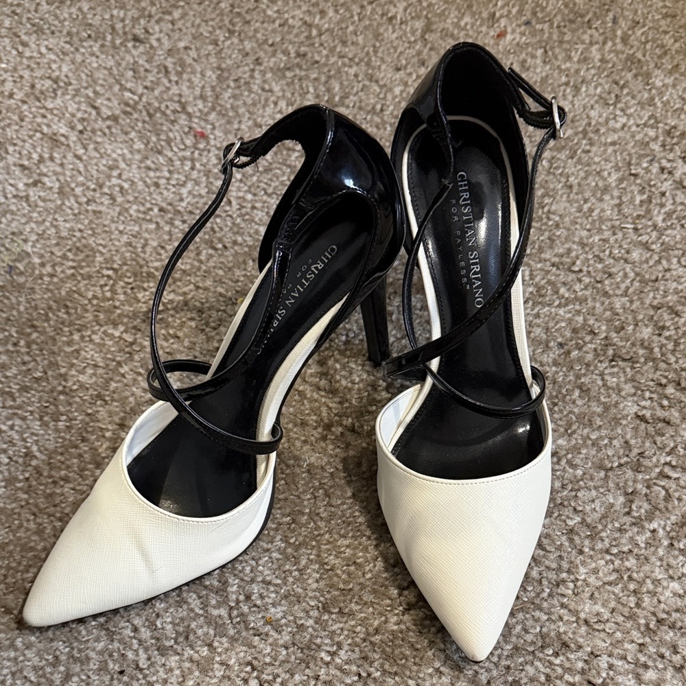Christian Siriano Black and White Heels